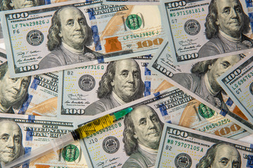 cost of covid-19 vaccine, virus in United States. coronavirus vaccine on dollars	