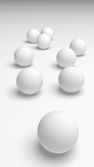 White abstract background. Lowpoly backdrop. Crumpled paper. 3D illustration