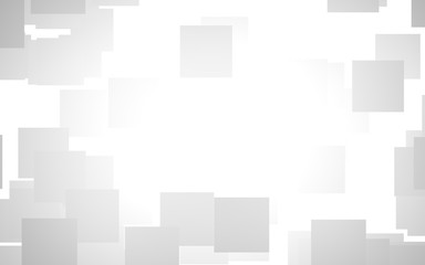 White abstract background. Misty backdrop with grey squares. 3D illustration
