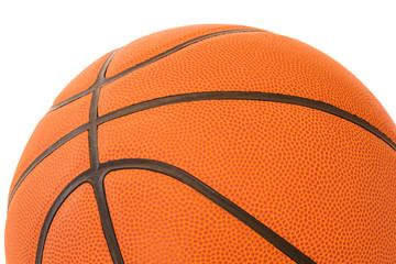 Half of Basketball isolated on a white background