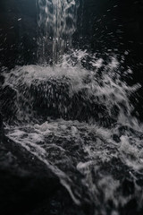 water flowing into the water