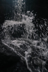 water flowing into the water