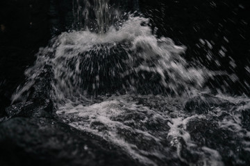 water splash on black background