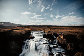 Naklejka premium waterfall force