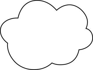 Cute Cartoon clouds outline