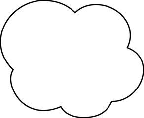 Cute Cartoon clouds outline