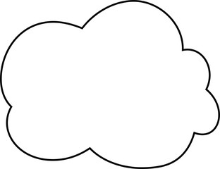 Cute Cartoon clouds outline
