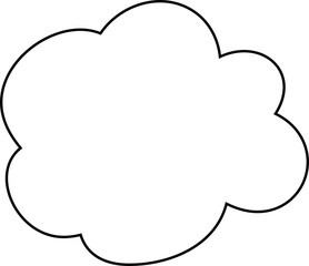 Cute Cartoon clouds outline