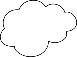 Cute Cartoon clouds outline