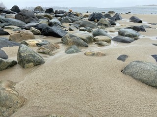 Fototapeta na wymiar Beach rocks 