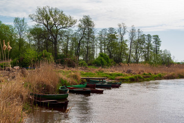 Rzeka Narew. Narwiański Park Narodowy, Podlasie, Polska © podlaski49