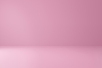 Pink studio and blank space background with presentation backdrops. Gradient of light and pink room...