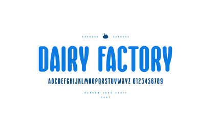 Decorative narrow sans serif font