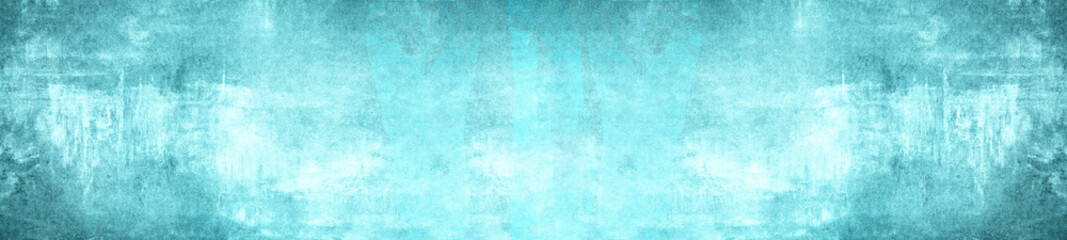 Abstract dark aquamarine turquoise concrete stone paper texture background banner long, trend color...