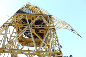 construction site with crane