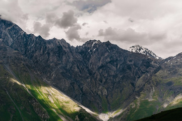 Kazbegi area. Mountains in Georgia beautiful view.