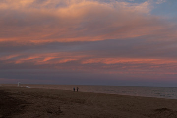 Atardecer en la playa