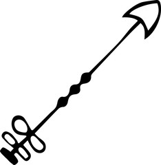  Hand drawn vector arrow doodle on white background. Design element vector illustration. Can be used for books, wrapping paper, fabric, textiles, web