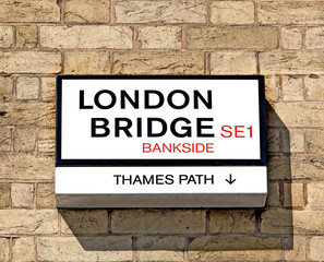 London Bridge sign