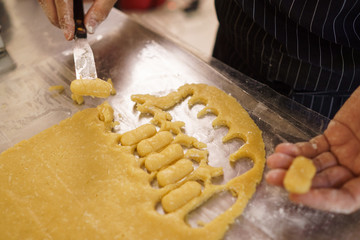 kastengel or kaasstangels mold. homemade baking sweet dessert