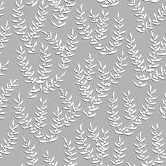 Vector seamless pattern with stylized floral branches. Beautiful design background for textile, bedding, wallpapers