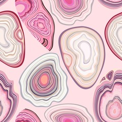 Vector seamless pattern with geode and agate cuts