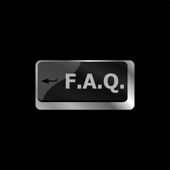 computer keyboard with faq button - business concept