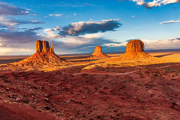 Monument Valley Navajo Nation Approaching Sunset Arizona USA 