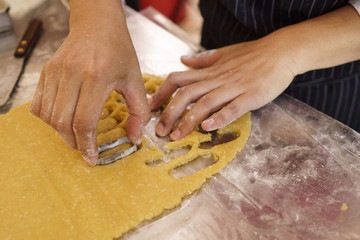 kastengel or kaasstangels mold. homemade baking sweet dessert