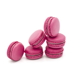 Pink Macaroon on a white background