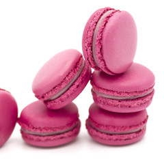 Pink Macaroon on a white background