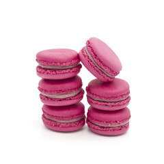 Pink Macaroon on a white background