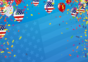 Celebrations curfew unlock United States with colorful balloons