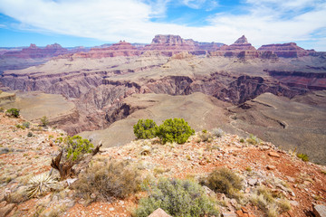 hiking the grandview trail at the south rim of grand canyon in arizona,usa