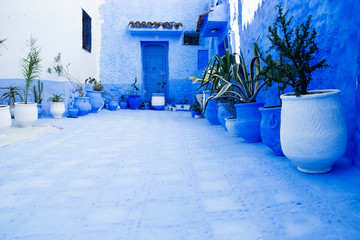 Chefchouen Moroccan blue city in the mountains 