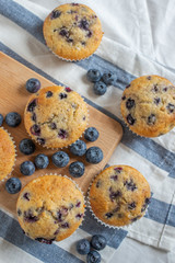 home made sweet blueberry muffin on a table