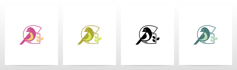 Bird Perch On Lettter Logo Design G