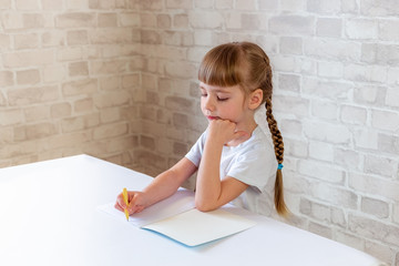 Naklejka premium Preschool girl