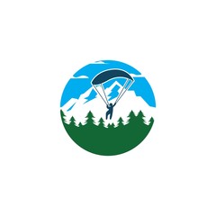 High Mountain icon Logo vector illustration design