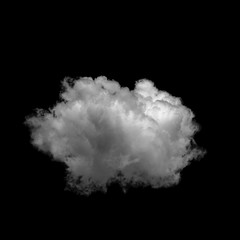 White cloud isolated on black background realistic cloud.