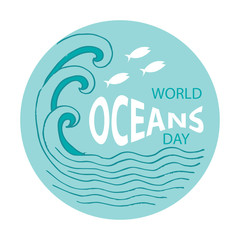 World ocean day poster concept.