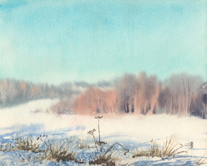 Watercolor sketch: March