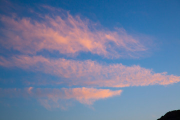 sky with pink clouds