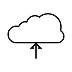 Upload to cloud flat icon