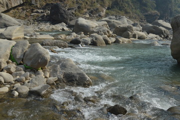 rocks in the river