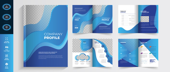 Abstract Brochure Flyer Template with flat vector