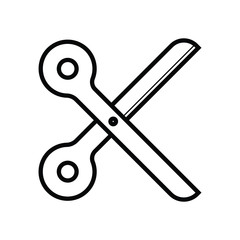 Scissors outline icon vector illustration