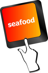 keyboard key layout with sea food button