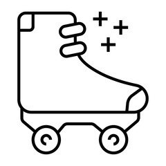 Roller skates line icon vector