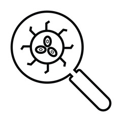 Coronavirus and Magnifying glass Vector